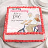 Square Poster Mom & Dad Anniversary Cake