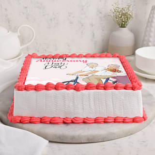 Side view of Custom Anniversary Cake