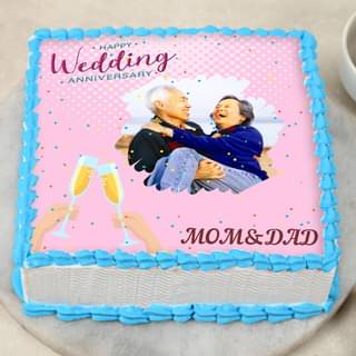 Personalised Wedding Anniversary Cake
