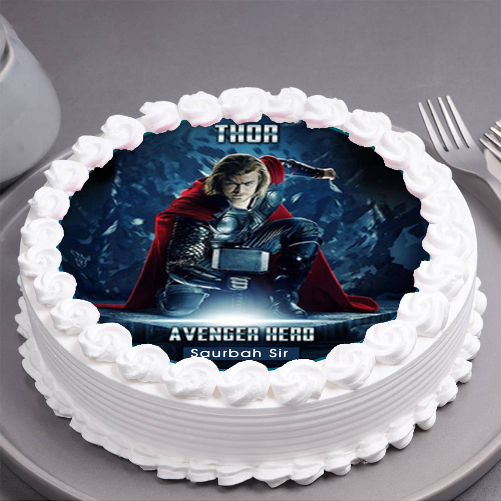 Personalised Thor themed cake topper / Name & Age Thor themed cake topper  package