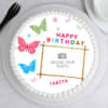 Top View of Colourful Butterfly Photo Cake For Girl