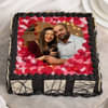 Hearti-liciously yours - Rectangle Shape Anniversary Photo Cake
