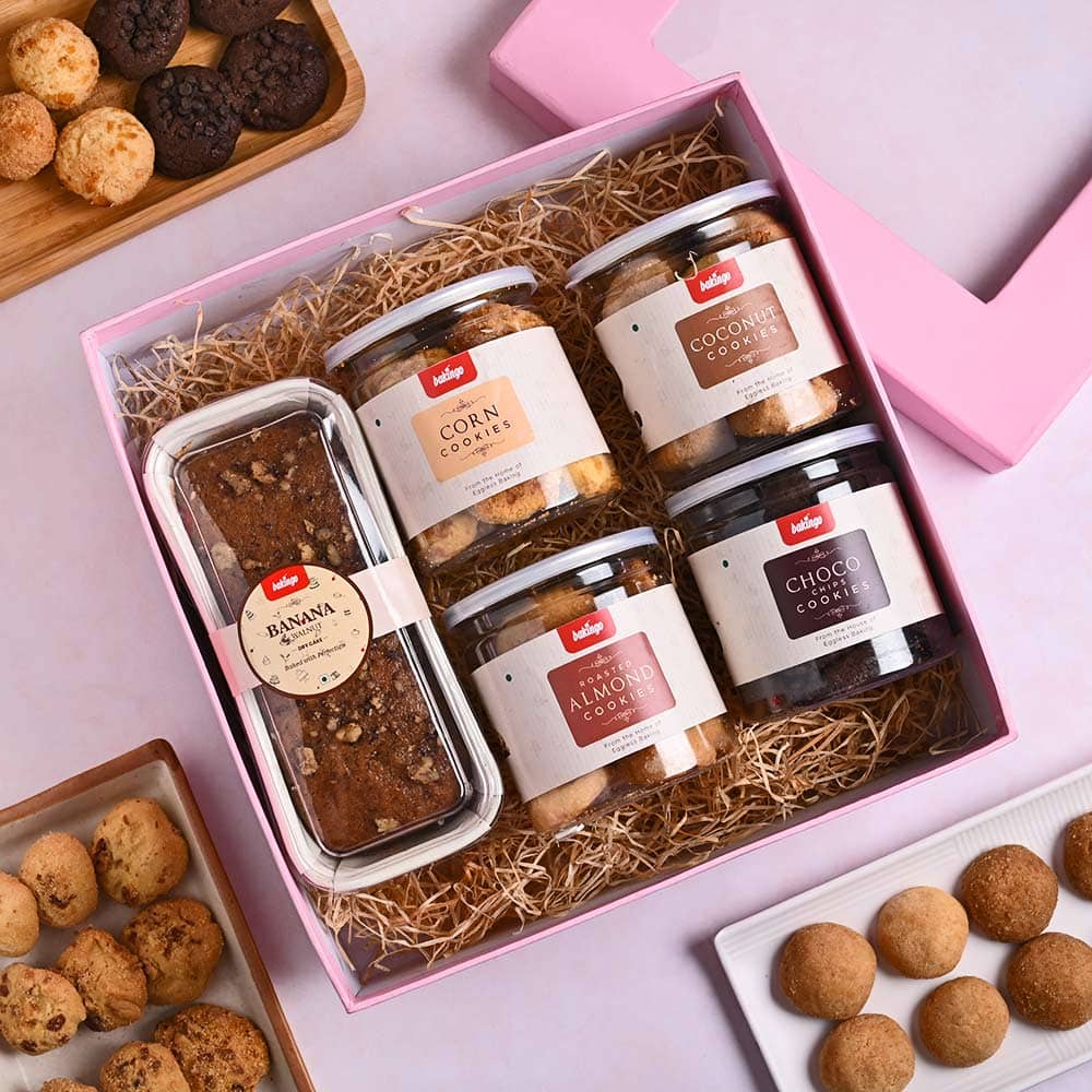 Top View of The Cookies Cake Hamper