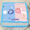 Square Shaped Baby Shower Theme Cake