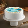 Top view of Baby Boy Shower Cake