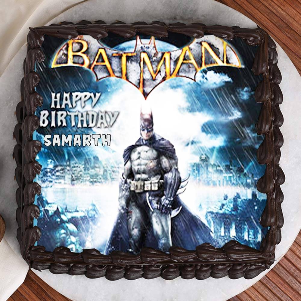 Batman Logo Birthday Cake – Tanner & Gates