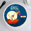 Top View of Soaring High Cake - Round Cartoon Cake for Kids