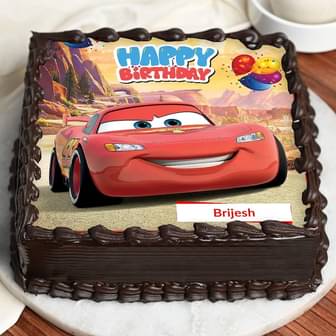 Mcqueen Car Bday Poster Cake