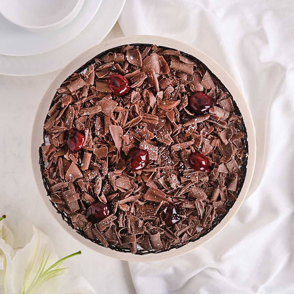 Top View of Choco Black Forest Cake