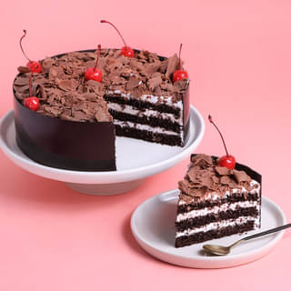 Sliced View of Choco Black Forest Cake