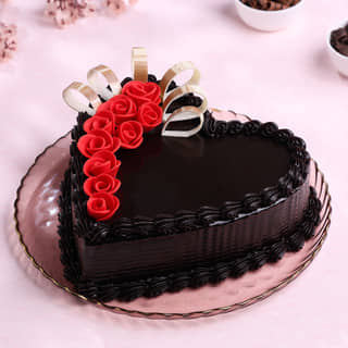 Heart Shaped Choco Truffle Cake Heart Shaped Choco Truffle Cake