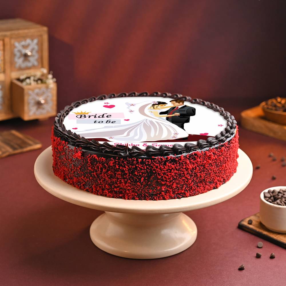 Top View: Bride To Be Photo Cake
