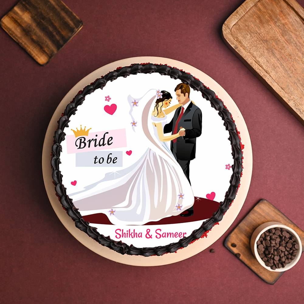 Front View: Bride To Be Photo Cake