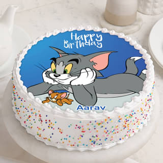 Edible Tom N Jerry Poster Cake