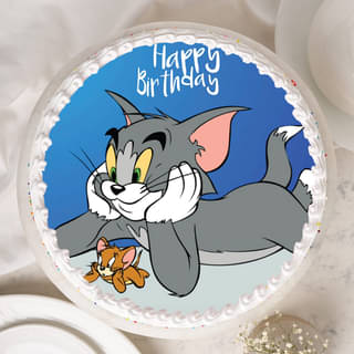 Edible Tom N Jerry Poster Cake