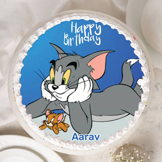 Edible Tom N Jerry Poster Cake