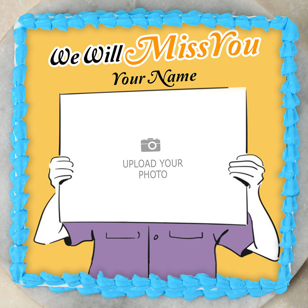 Bid You Farewell - A Farewell Photo Cake Top View