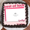 Bonne Chance - Best Wishes Photo Cake Top View