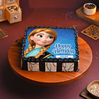 Frozen Birthday Poster Cake Square Shape