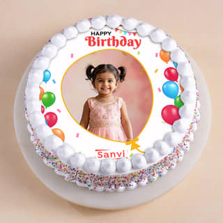 Top View of Delight Birthday Cake