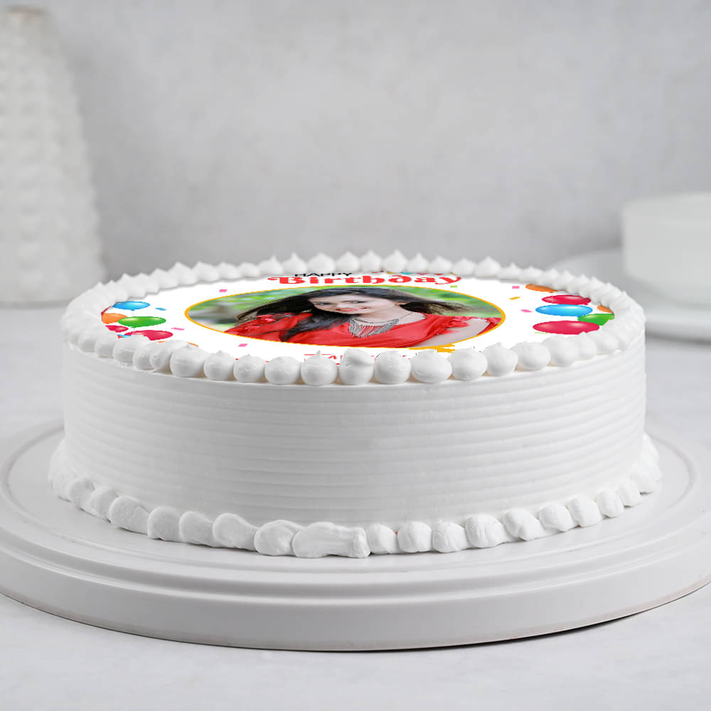Side View of Delight Birthday Cake