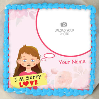 Scrumptious Apologies - Apology Photo Cake Top View