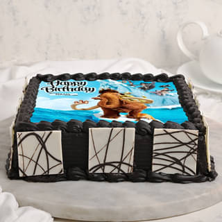 Side View of Ice Age Photo Cake For Children