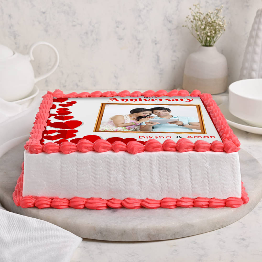 Lateral View of Imperfectly Perfect - Photo Cake for Anniversary Celebration