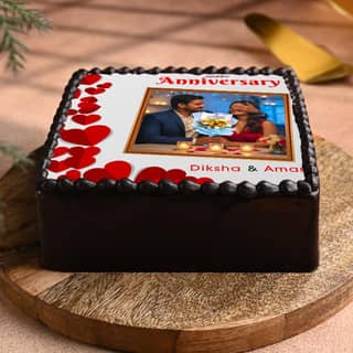 Lateral View of Imperfectly Perfect - Photo Cake for Anniversary Celebration