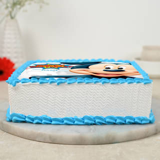 Mouseketeer Magnificence - A Birthday Photo Cake for Boys Side View