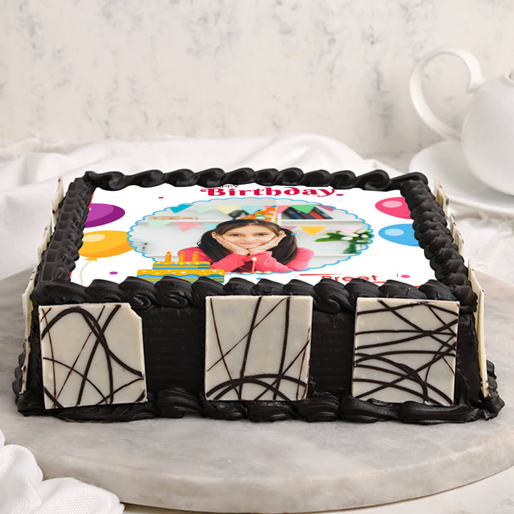 Photo Birthday Cake Side View of Birthday Cake for Kids