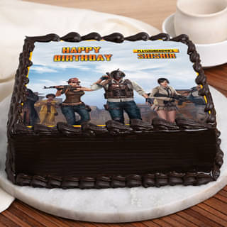 Side View of Poster Cake for Pubg Fan