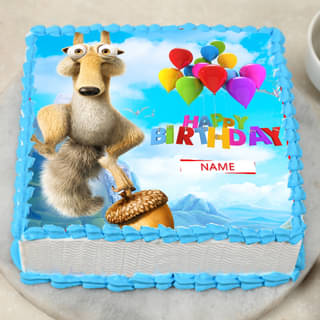 The Meltdown - Ice Age Photo Cake for Kids