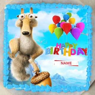 The Meltdown - Ice Age Photo Cake for Kids Online