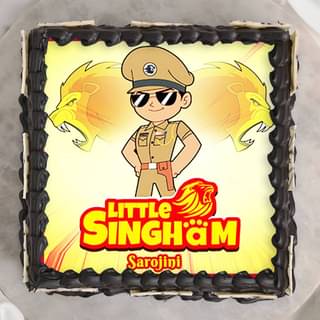 Top view of Little Singham Cake