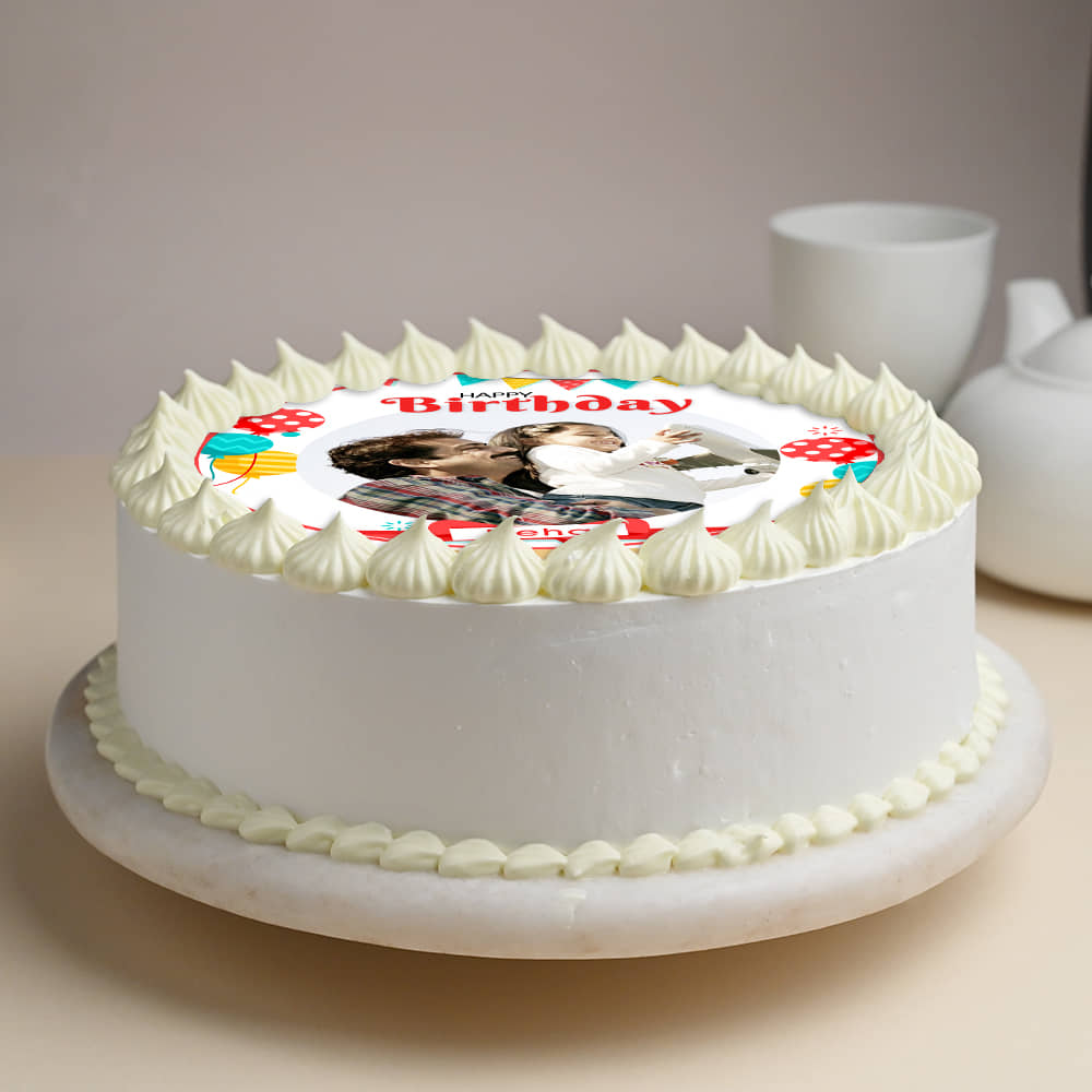 Side View of Soulful Goodness photo cake for birthday