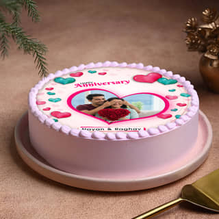 Soulmate Love photo cake for anniversary