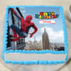 Spiderman Themed Birthday Photo Cake