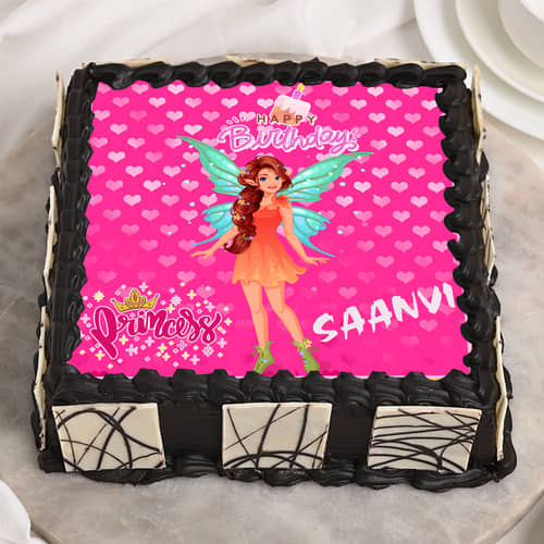 Buy Square Pink Barbie Poster Cake Online - Order Now 