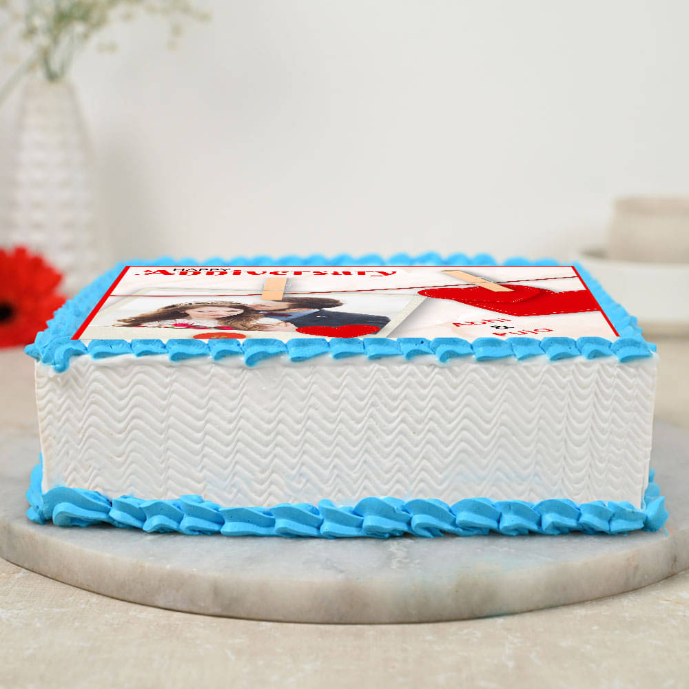 Order Delicious Anniversary Photo Cake Online
