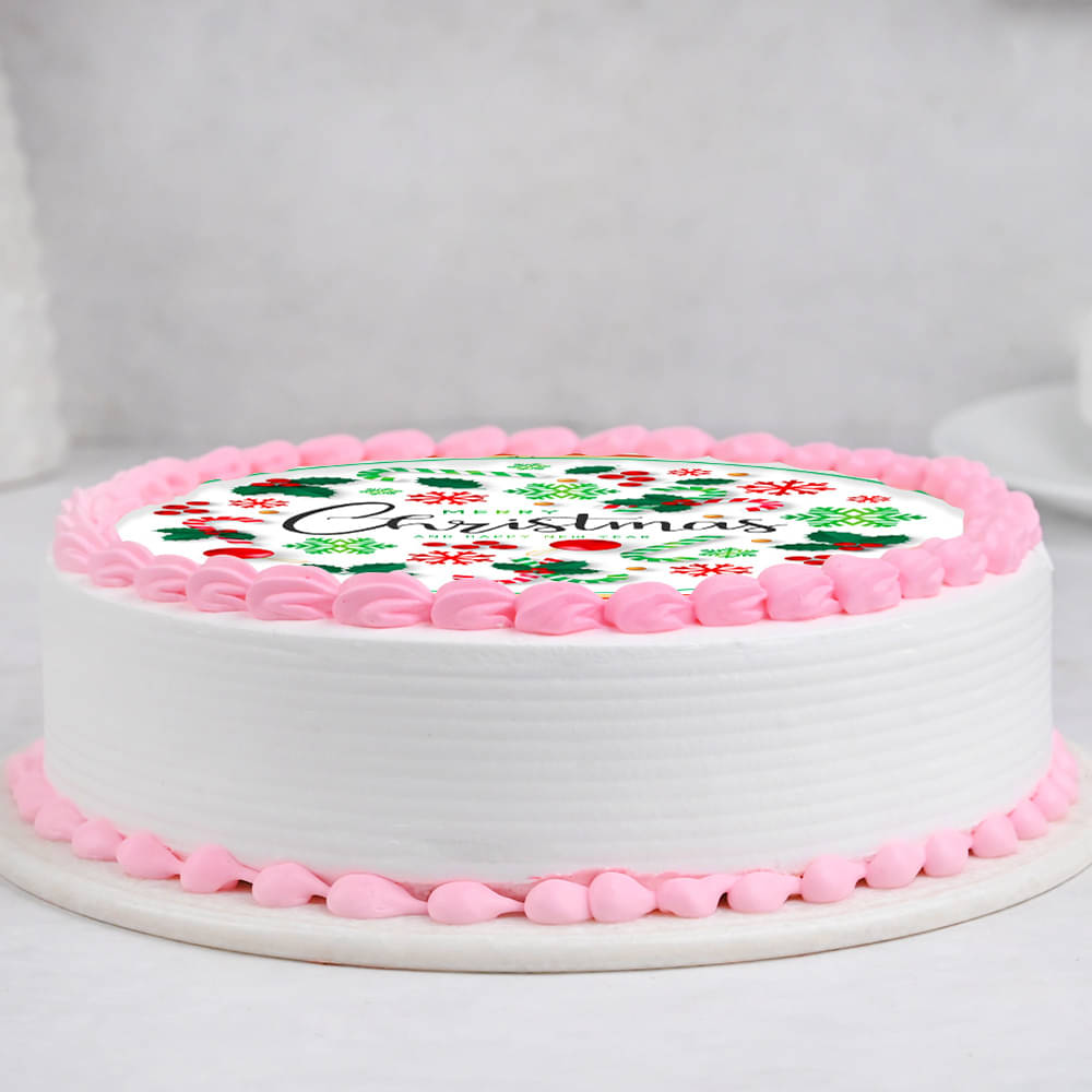 Merry Christmas Photo Cake Santa Squad Christmas Cake