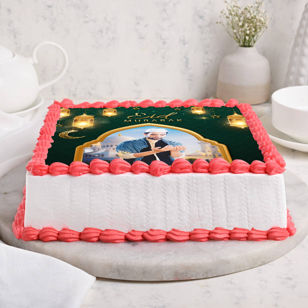 Square Shaped Eid Photo Cake Square Shaped Eid Photo Cake