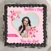 Top View of Personalised Cake for Womens Day