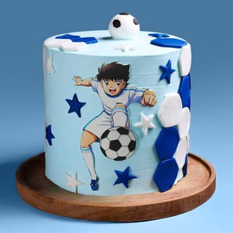 Starry Football Theme Cake