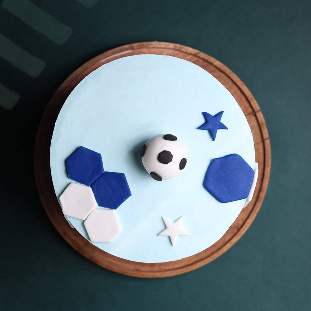 Starry Football Theme Cake