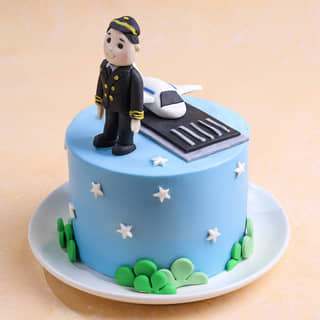 Starry Sky Pilot Themed Cake