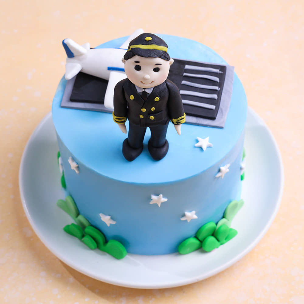 Starry Sky Pilot Themed Cake