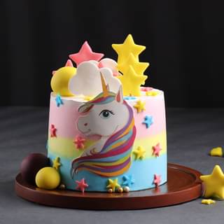 Starry Unicorn Cake