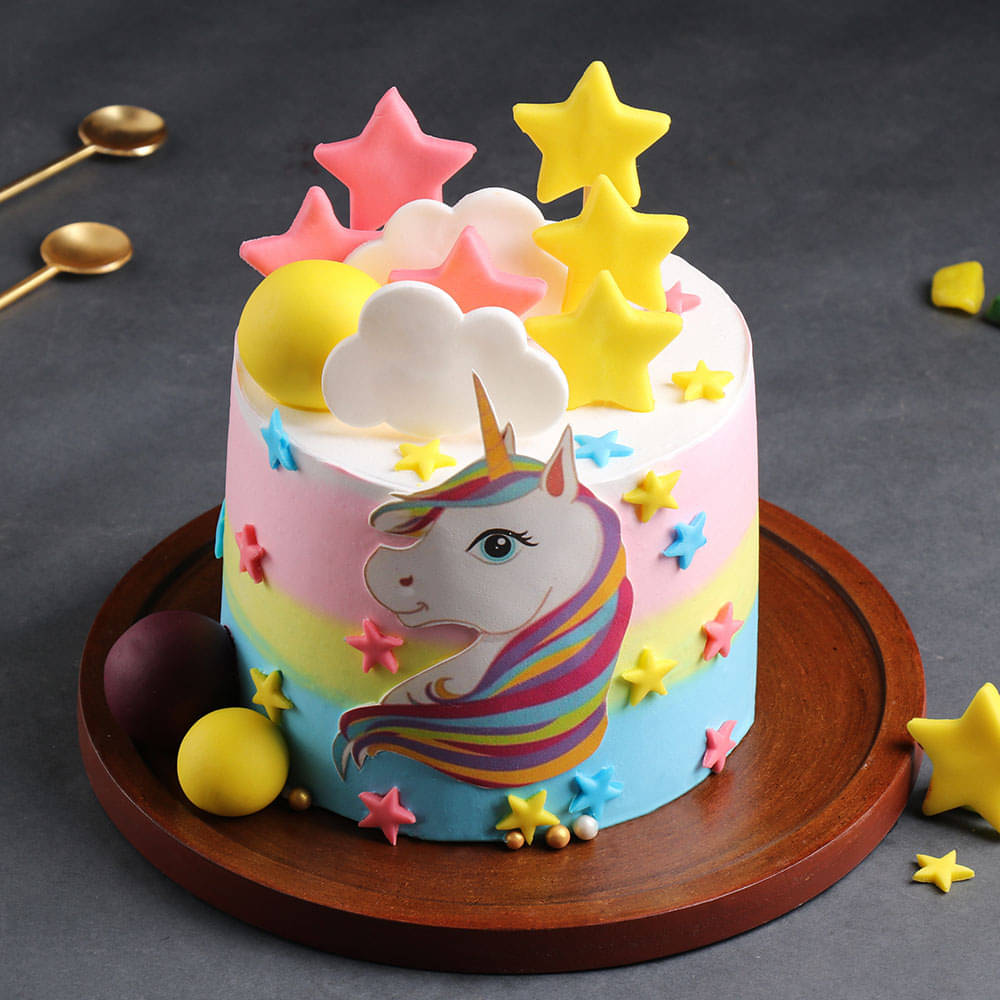 Starry Unicorn Cake