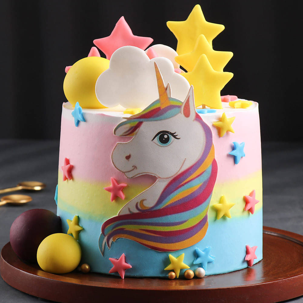 Starry Unicorn Cake